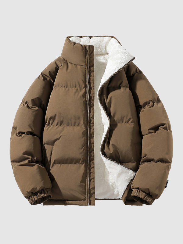 Men’s Zip-Up Warm Quilted Puffer Jacket | Outerwear