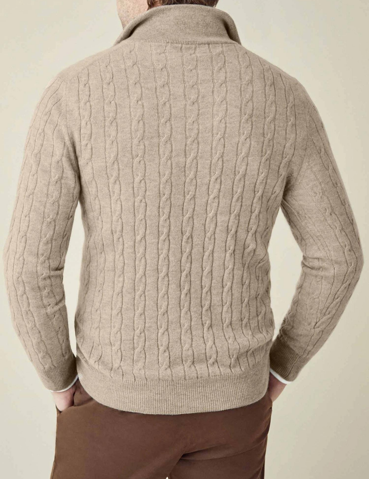Cable Knit Zipper Sweater
