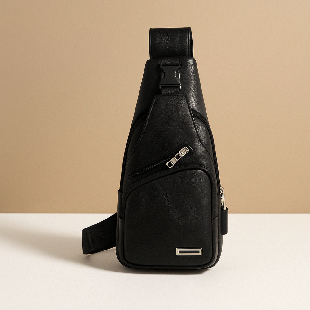 Men's Leather Sling Bag | Modern