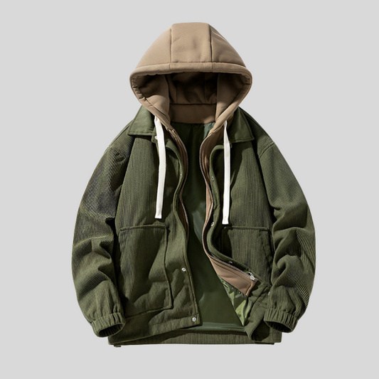 Men's Zip-Up Hooded Jacket | Outerwear