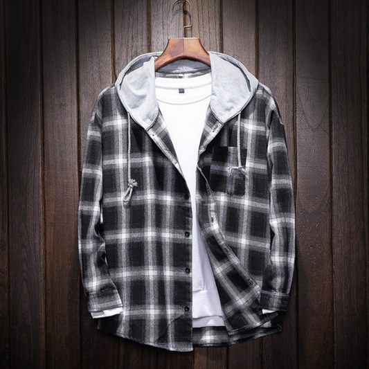 Men's Hooded Flannel Jacket | Modern
