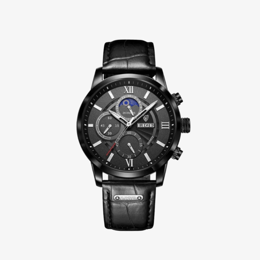 Men's Elegant Leather Strap Watch | Classic