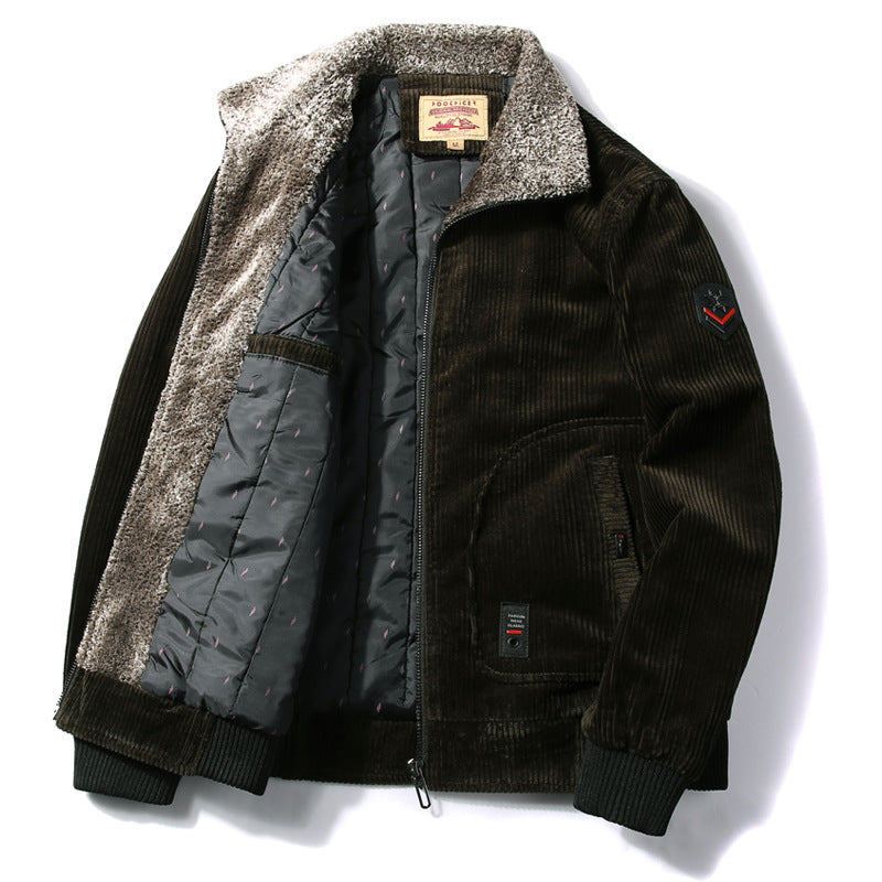 Men’s Casual Corduroy Style Bomber Jacket | Outerwear