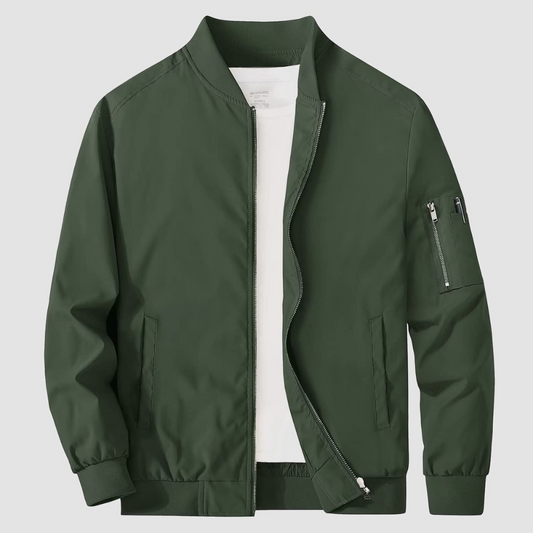 Men's Zippered Bomber Jacket | Lightweight