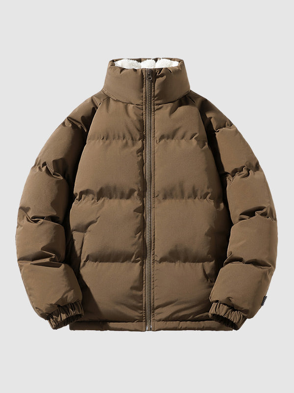 Men’s Zip-Up Warm Quilted Puffer Jacket | Outerwear