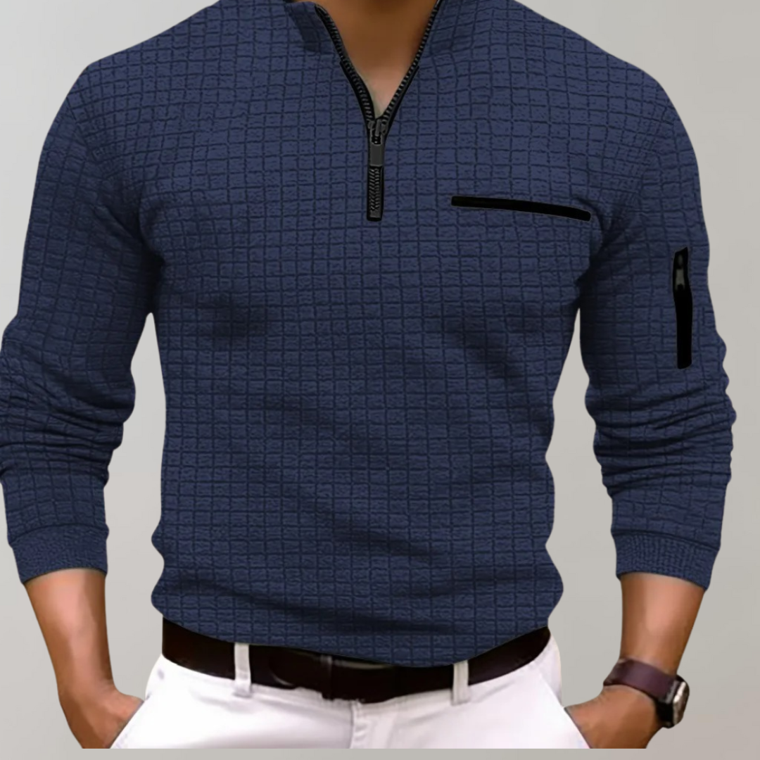James | Men's Zipper Neck Sweater | Casual
