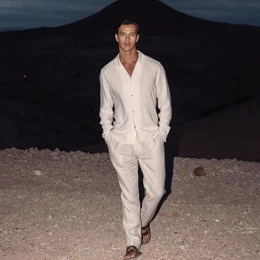 Men's Beach Linen Set | Perfect