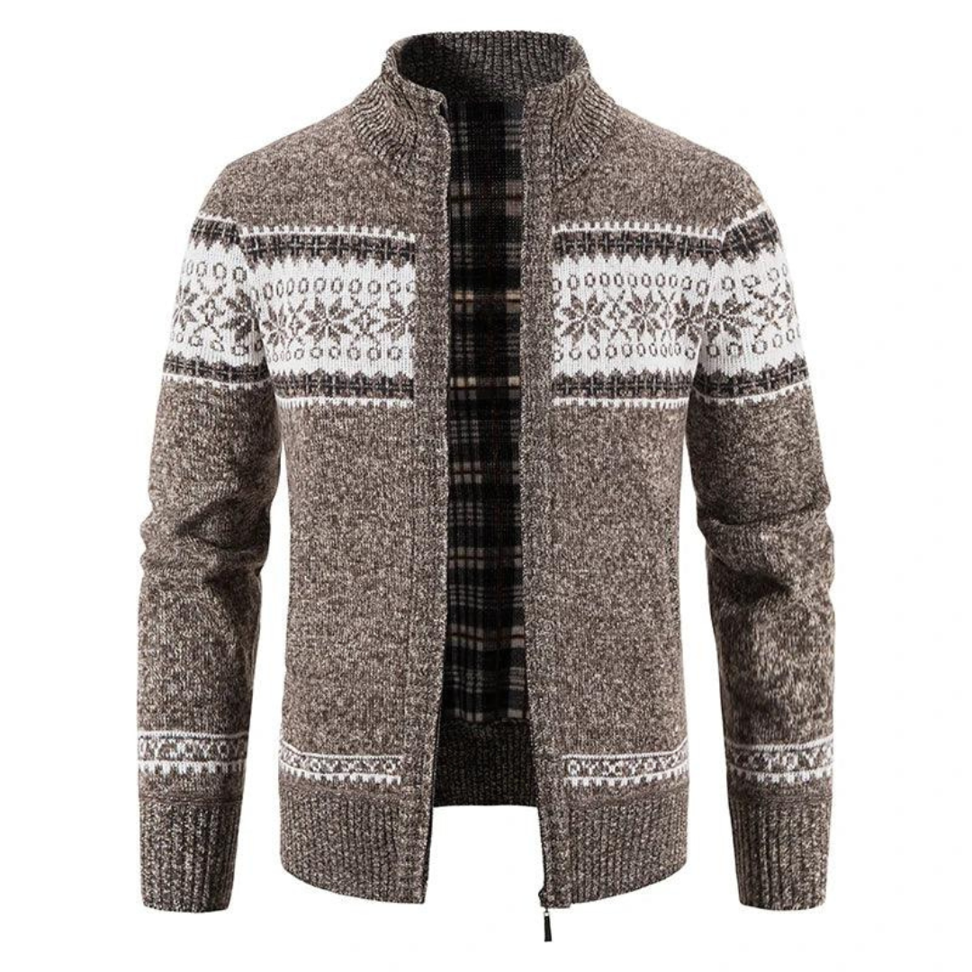Men's Textured Zip Sweater | Knit