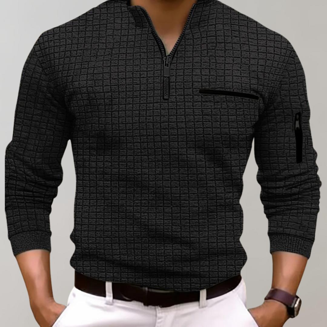 James | Men's Zipper Neck Sweater | Casual