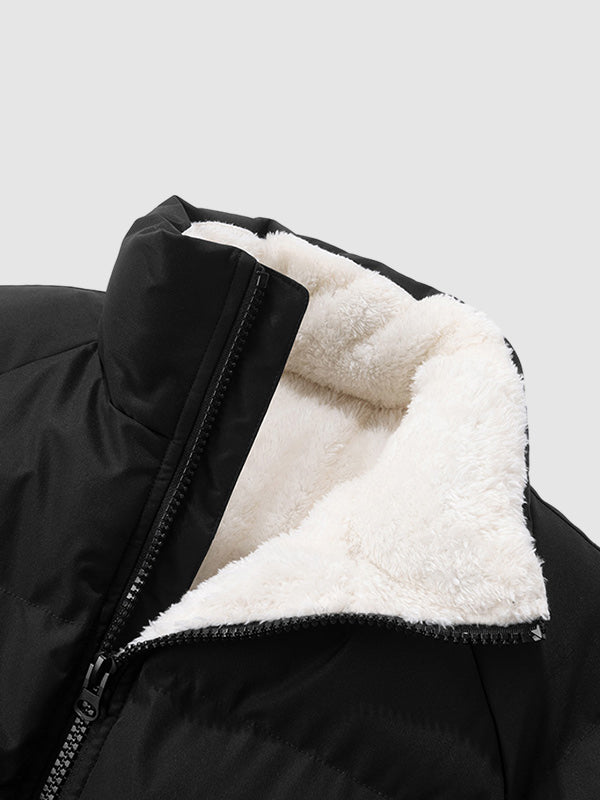 Men’s Zip-Up Warm Quilted Puffer Jacket | Outerwear