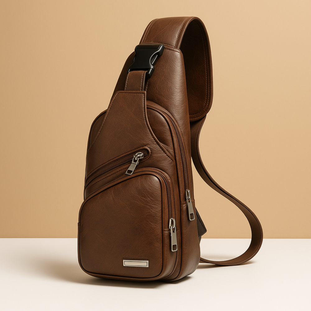 Men's Leather Sling Bag | Modern