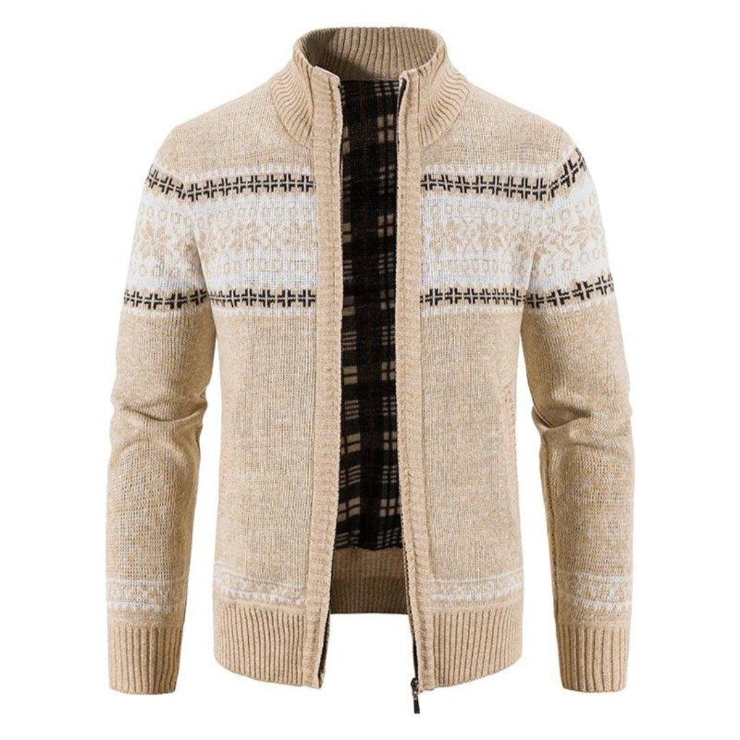 Men's Textured Zip Sweater | Knit