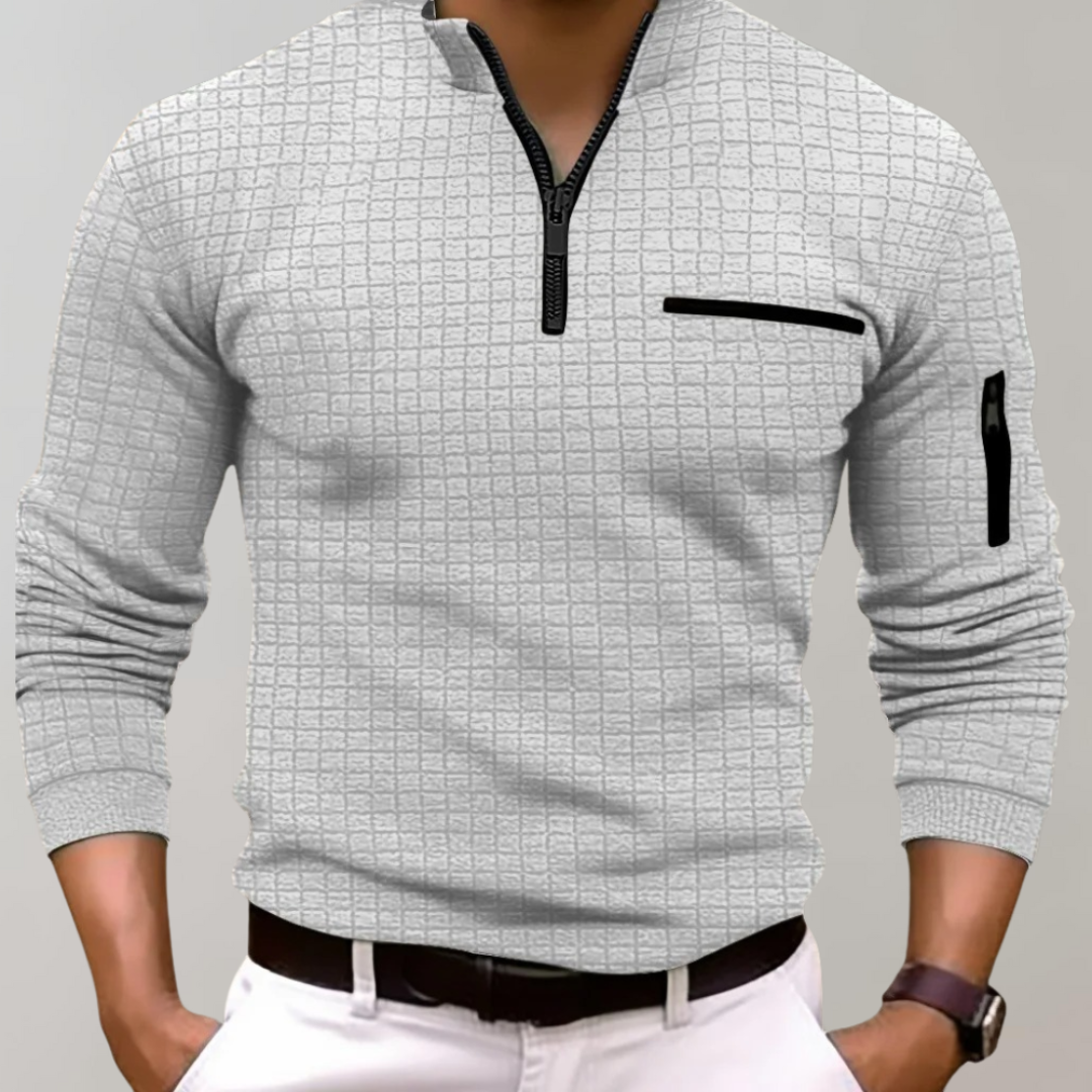 James | Men's Zipper Neck Sweater | Casual