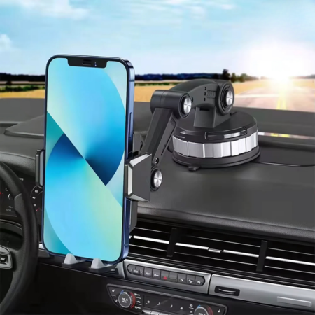Car Phone Holder with Strong Suction Cup and 360° Rotation – One-Handed Mount for Smartphones 2