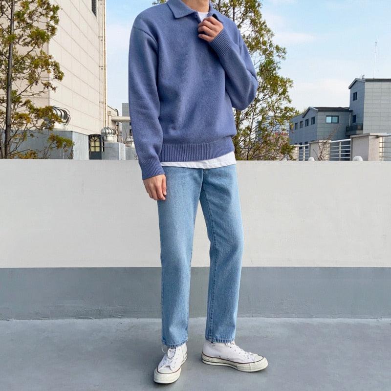 Wool Buttoned Polo