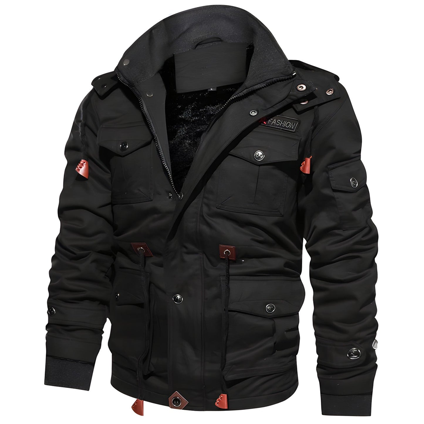 Men’s Multi-Pocket Zip-Up Military Jacket | Outerwear