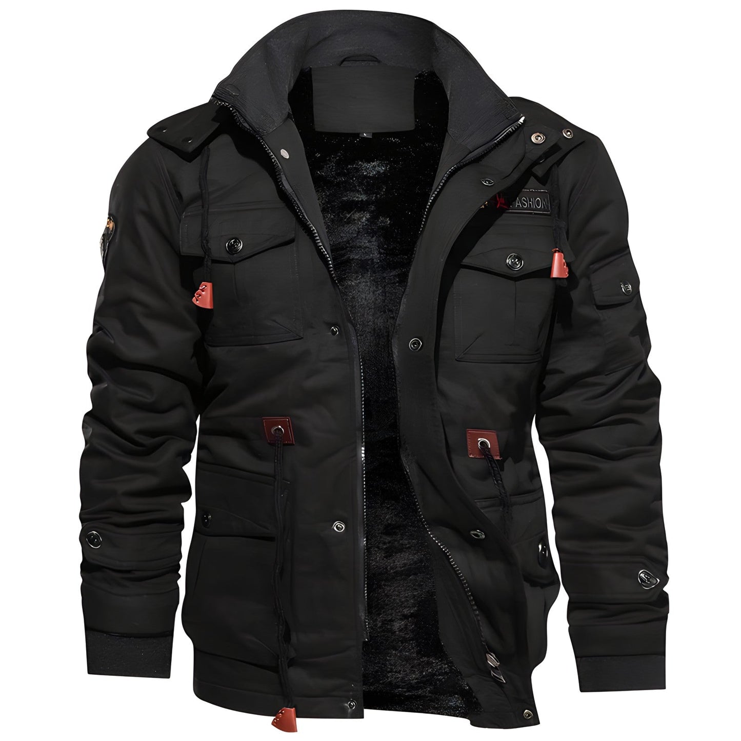 Men’s Multi-Pocket Zip-Up Military Jacket | Outerwear