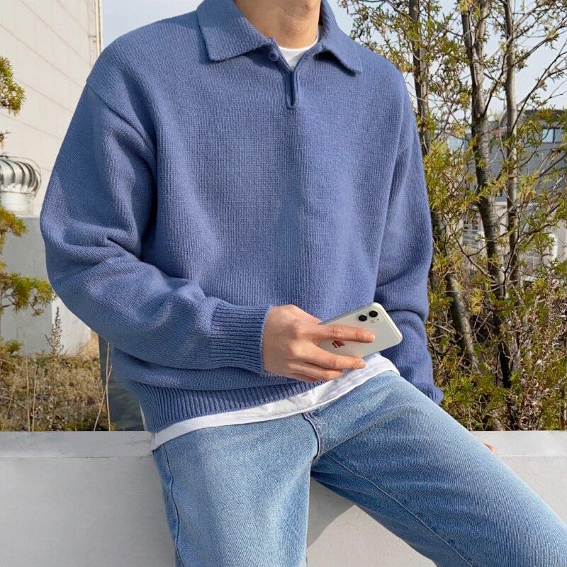 Wool Buttoned Polo