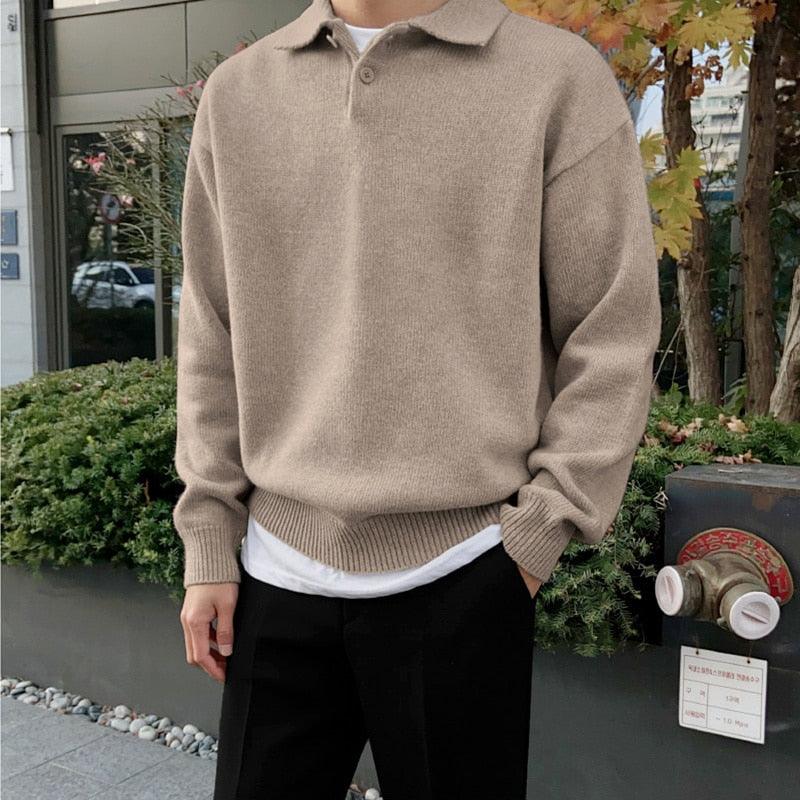 Wool Buttoned Polo