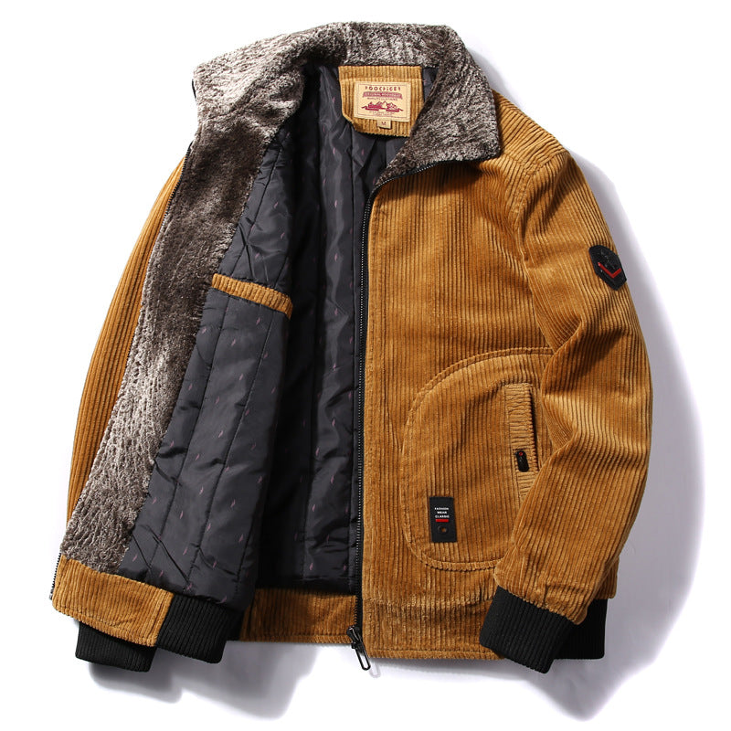 Men’s Casual Corduroy Style Bomber Jacket | Outerwear