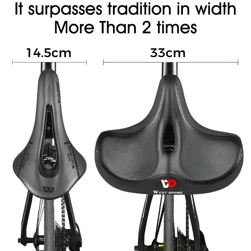 Ultra-Comfort Bike Saddle with Ergonomic Padding and Breathable Design for Mountain and Road Bikes 4