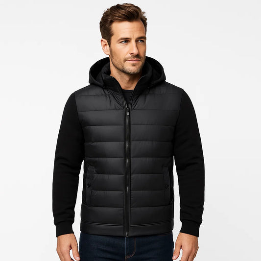 Men's Puffer Zip Hoodie Jacket | Outerwear