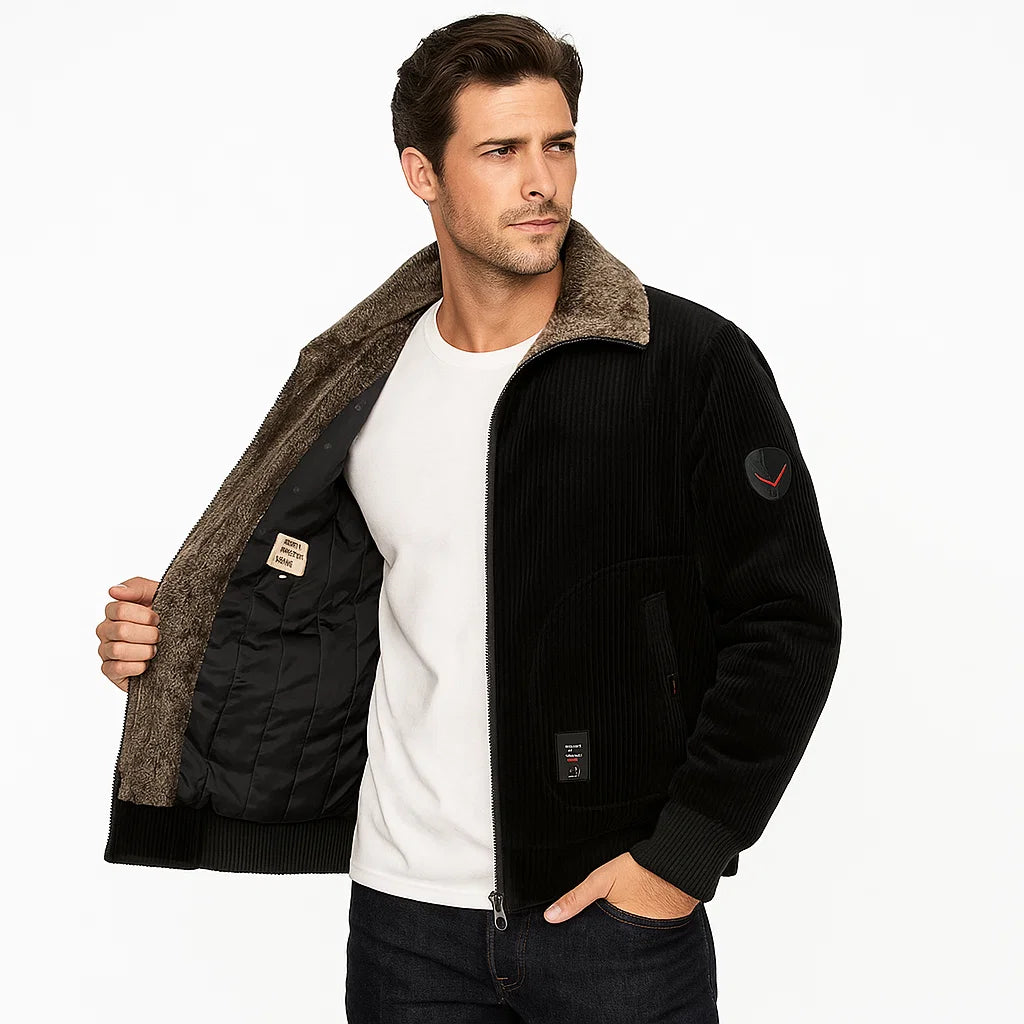 Men’s Casual Corduroy Style Bomber Jacket | Outerwear