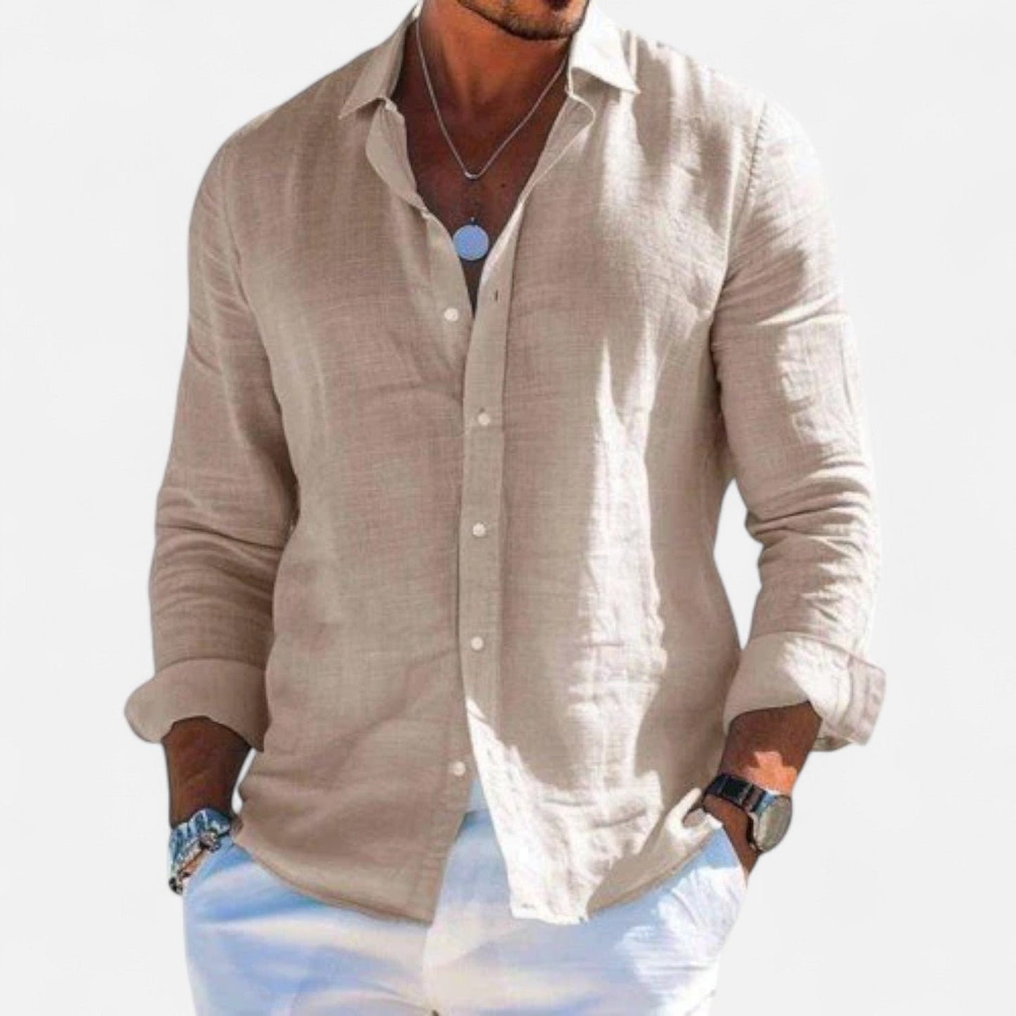 Men’s Cotton-Linen Casual Shirt – Effortless Comfort, Timeless Style