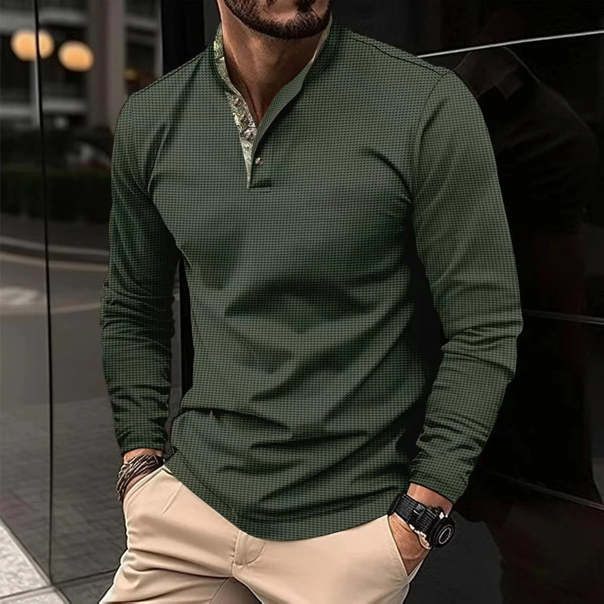 Hugo | Men’s Long Sleeve Polo Shirt | Knit Jumper