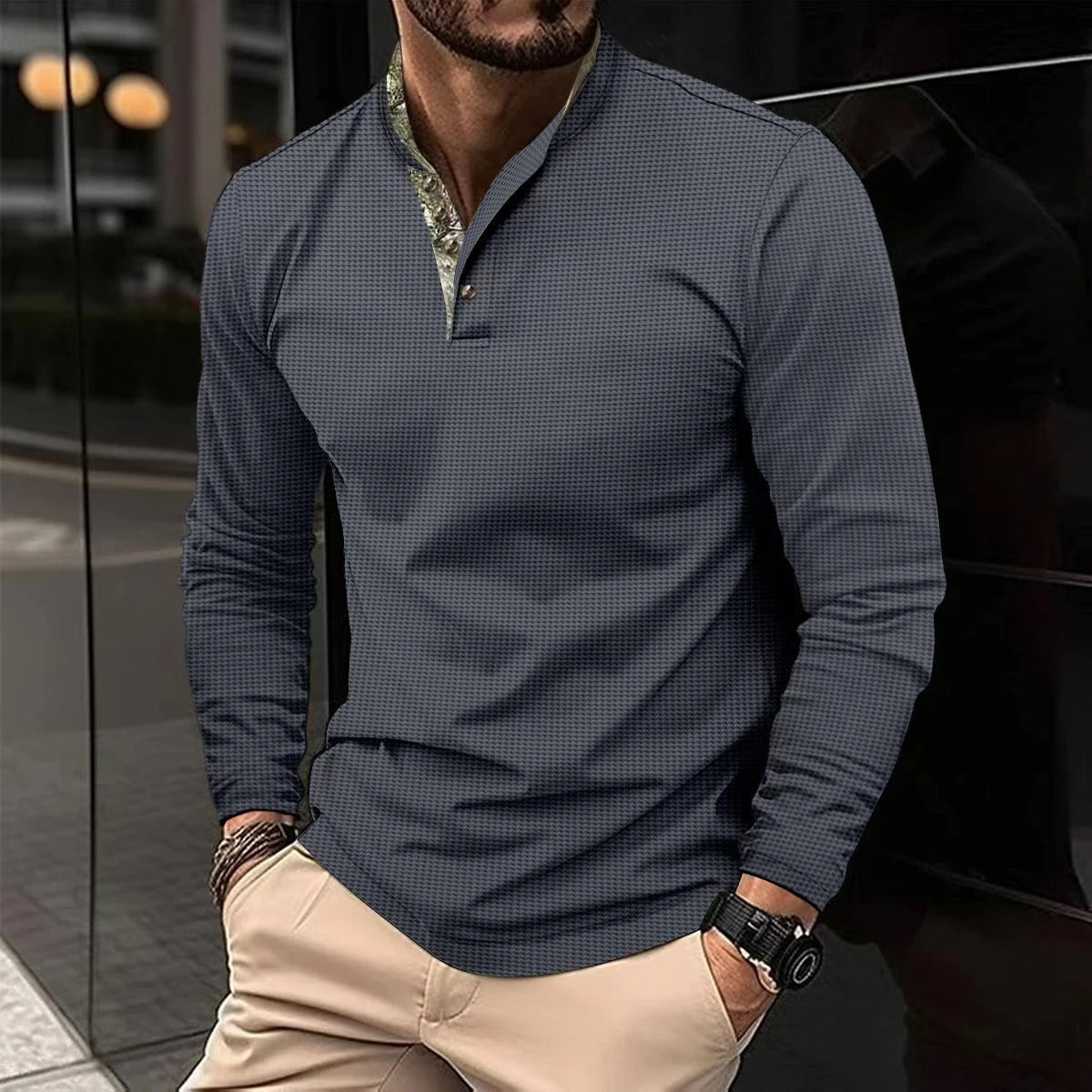 Hugo | Men’s Long Sleeve Polo Shirt | Knit Jumper