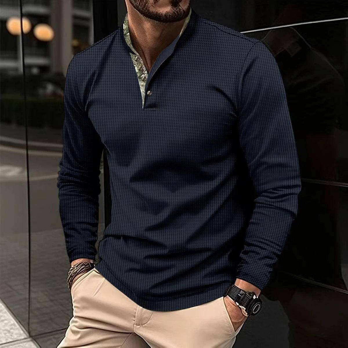 Hugo | Men’s Long Sleeve Polo Shirt | Knit Jumper