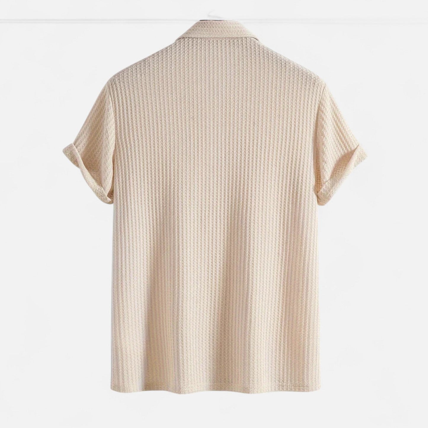 Men’s Waffle Knit Polo Shirt – Elevated Texture, Supreme Flexibility