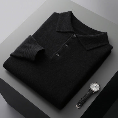 Lorenzo | Cashmere Long Sleeve Polo