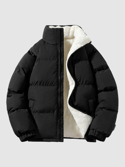 Men’s Zip-Up Warm Quilted Puffer Jacket | Outerwear