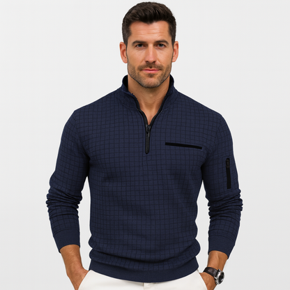 James | Men's Zipper Neck Sweater | Casual