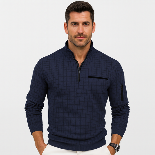 James | Men's Zipper Neck Sweater | Casual