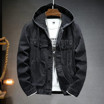 Men's Oversized Hooded Denim Jacket | Winter