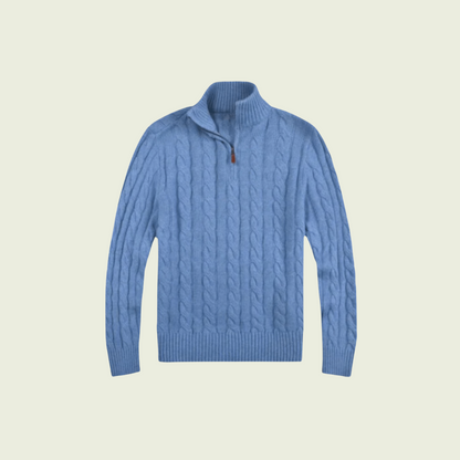 Men's Winter Zip Sweater | Knitted
