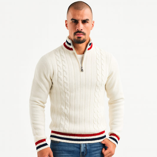 Men's Chunky Knit Sweater | Contrast