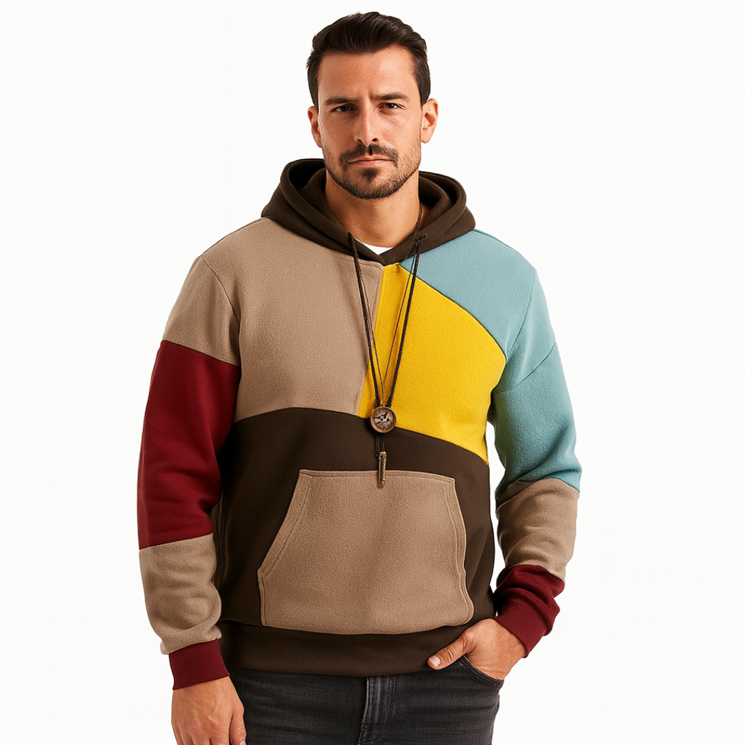 Men's Geometric Hoodie | Vibrant