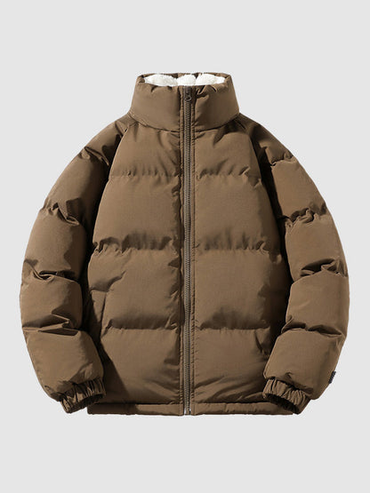 Men’s Zip-Up Warm Quilted Puffer Jacket | Outerwear