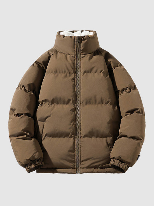 Men’s Zip-Up Warm Quilted Puffer Jacket | Outerwear