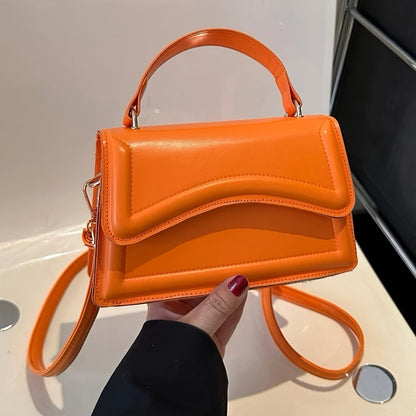 Mini Crossbody Tas voor Dames - PU Leer - Compacte Vierkante Schoudertas met Handvat - Verstelbare Riem