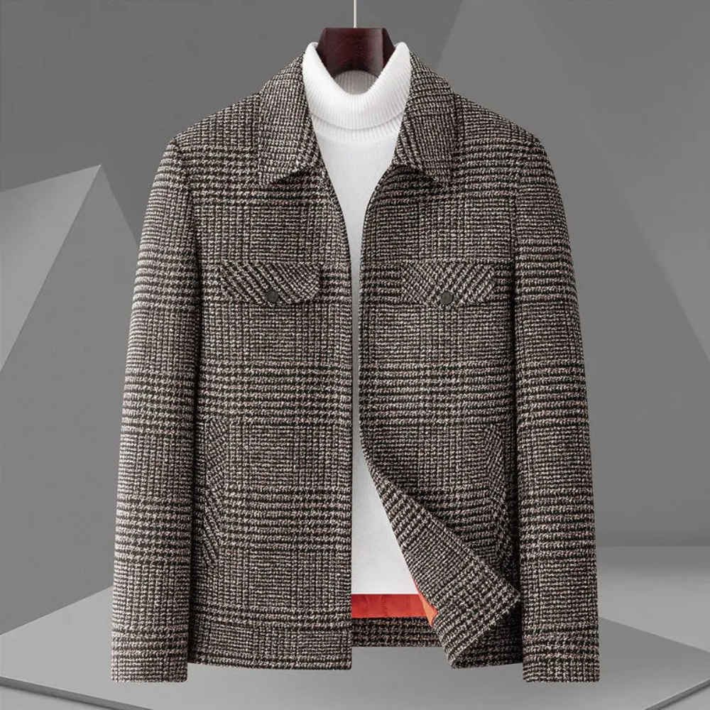 Men’s Plaid Checkered Jacket | Coat