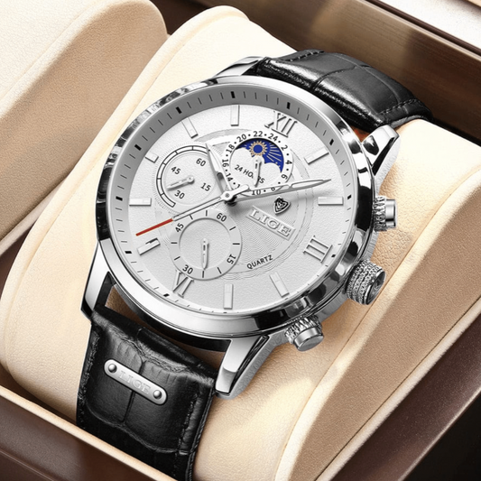 Men's Elegant Leather Strap Watch | Classic