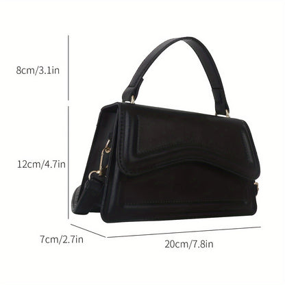 Mini Crossbody Tas voor Dames - PU Leer - Compacte Vierkante Schoudertas met Handvat - Verstelbare Riem