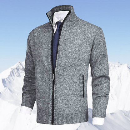 Matthew | Men's Zipper Knit Cardigan | Casual