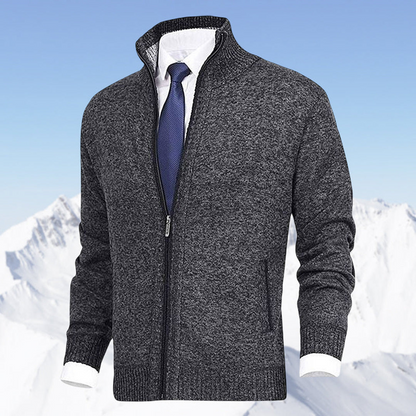 Matthew | Men's Zipper Knit Cardigan | Casual