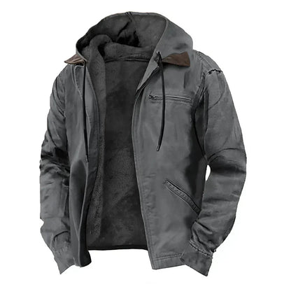 Abraham - Stylish Fleece-Lined Hooded Jacket