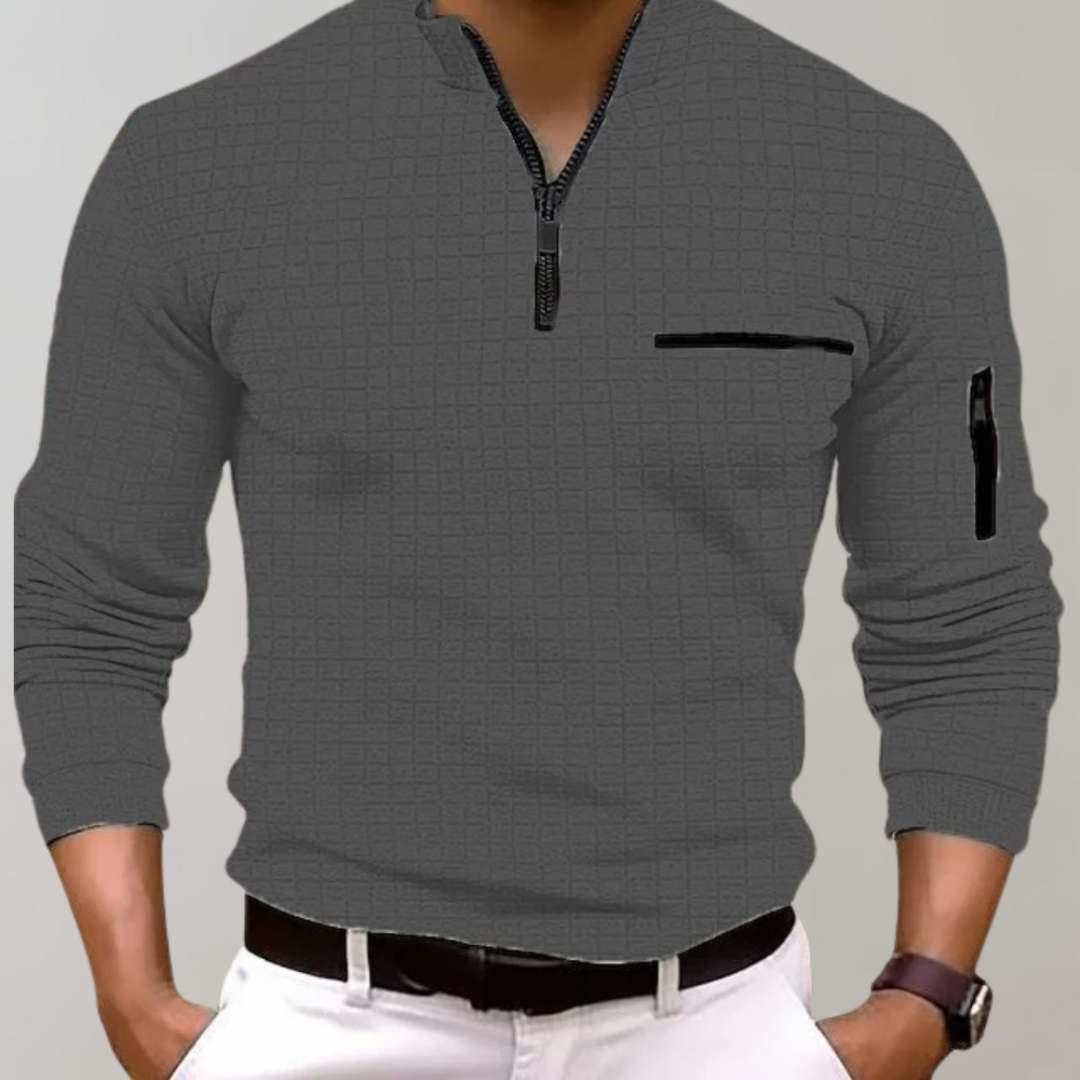James | Men's Zipper Neck Sweater | Casual